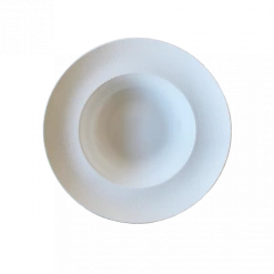 Assiette à Pâtes Galuchat En Porcelaine Blanche 27 Cm