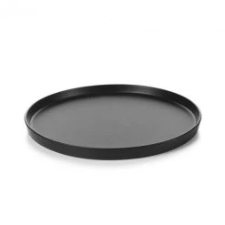 Assiette Plate Porcelaine Noire 24 Cm Adélie Revol