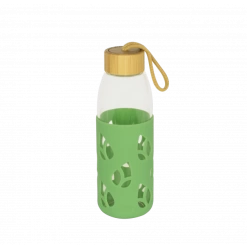 Bouteille En Verre Avec Protection Silicone Vert 55 Cl Pebbly