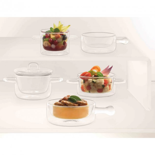 Casserole En Verre Double Paroi 27 Cl (x2) Luigi Bormioli THERMIC GLASS 6 Casserole En Verre Double Paroi 27 Cl (x2) Luigi Bormioli THERMIC GLASS – Image 4