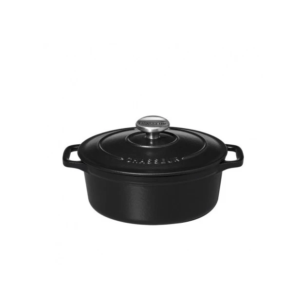 Cocotte En Fonte Ovale 17 Cm Noir Mat Chasseur 4 Cocotte En Fonte Ovale 17 Cm Noir Mat Chasseur – Image 2
