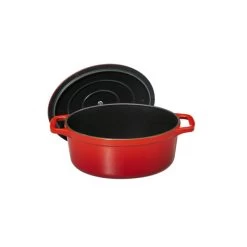 Cocotte En Fonte Ovale 17 Cm Rubis Chasseur -Ustensiles De Cuisine Boutique cocotte en fonte ovale 17 cm rubis chasseur 2