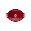 Cocotte En Fonte Ovale 25 Cm Rouge Chasseur -Ustensiles De Cuisine Boutique cocotte en fonte ovale 25 cm rouge chasseur