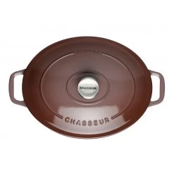 Cocotte En Fonte Ovale 29 Cm Bois De Rose Chasseur