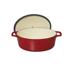 Cocotte En Fonte Ovale 29 Cm Rouge Chasseur 10 Cocotte En Fonte Ovale 29 Cm Rouge Chasseur -Ustensiles De Cuisine Boutique cocotte en fonte ovale 29 cm rouge chasseur 1