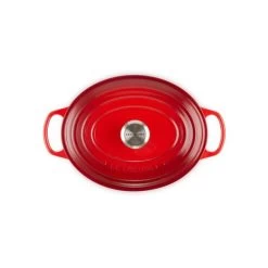 Cocotte En Fonte Ovale 31 Cm Cerise Le Creuset Signature -Ustensiles De Cuisine Boutique cocotte en fonte ovale 31 cm cerise le creuset signature 2