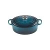 Cocotte En Fonte Ovale 31 Cm Deep Teal Le Creuset Signature -Ustensiles De Cuisine Boutique cocotte en fonte ovale 31 cm deep teal le creuset signature