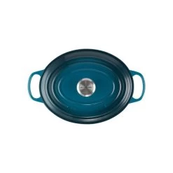 Cocotte En Fonte Ovale 31 Cm Deep Teal Le Creuset Signature -Ustensiles De Cuisine Boutique cocotte en fonte ovale 31 cm deep teal le creuset signature 2