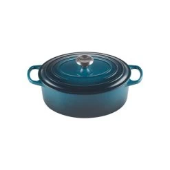 Cocotte En Fonte Ovale 31 Cm Deep Teal Le Creuset Signature