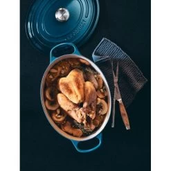 Cocotte En Fonte Ovale 31 Cm Deep Teal Le Creuset Signature -Ustensiles De Cuisine Boutique cocotte en fonte ovale 31 cm deep teal le creuset signature 5
