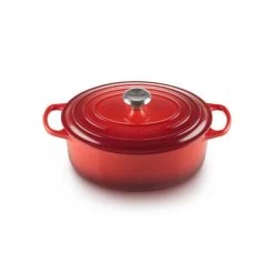 Cocotte En Fonte Ovale 33 Cm Cerise Le Creuset Signature