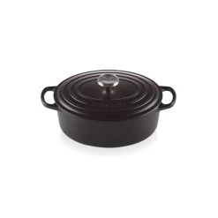 Cocotte En Fonte Ovale 33 Cm Noir Mat Le Creuset Signature