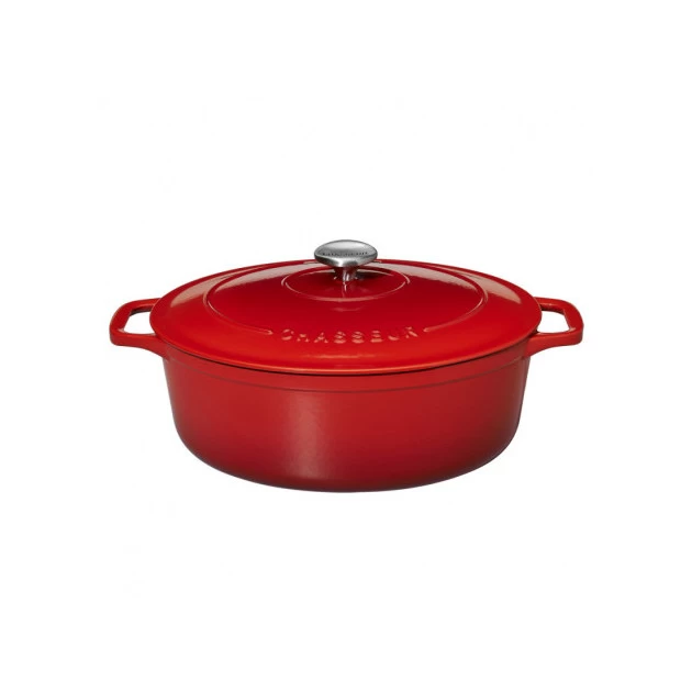 Cocotte En Fonte Ovale 33 Cm Rubis Chasseur 4 Cocotte En Fonte Ovale 33 Cm Rubis Chasseur – Image 2