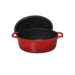 Cocotte En Fonte Ovale 33 Cm Rubis Chasseur 10 Cocotte En Fonte Ovale 33 Cm Rubis Chasseur -Ustensiles De Cuisine Boutique cocotte en fonte ovale 33 cm rubis chasseur 2