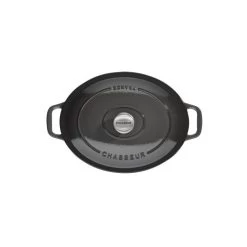 Cocotte En Fonte Ovale 35 Cm Caviar Chasseur