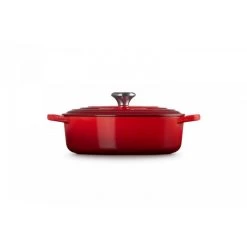 Cocotte En Fonte Ovale Basse 27 Cm Cerise Le Creuset Signature -Ustensiles De Cuisine Boutique cocotte en fonte ovale basse 27 cm cerise le creuset signature 2