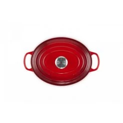 Cocotte En Fonte Ovale Basse 27 Cm Cerise Le Creuset Signature -Ustensiles De Cuisine Boutique cocotte en fonte ovale basse 27 cm cerise le creuset signature 3