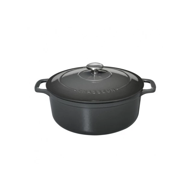 Cocotte En Fonte Ronde 20 Cm Caviar Chasseur 4 Cocotte En Fonte Ronde 20 Cm Caviar Chasseur – Image 2