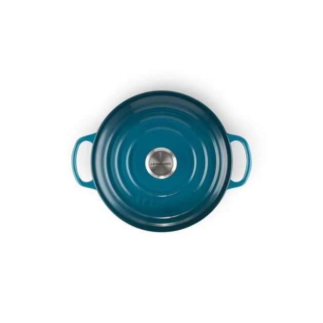 Cocotte En Fonte Ronde 20 Cm Deep Teal Le Creuset Signature 5 Cocotte En Fonte Ronde 20 Cm Deep Teal Le Creuset Signature – Image 3
