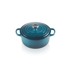 Cocotte En Fonte Ronde 20 Cm Deep Teal Le Creuset Signature