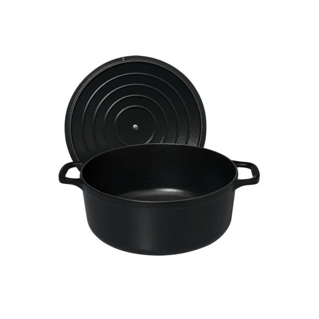 Cocotte En Fonte Ronde 20 Cm Noir Mat Chasseur 5 Cocotte En Fonte Ronde 20 Cm Noir Mat Chasseur – Image 3