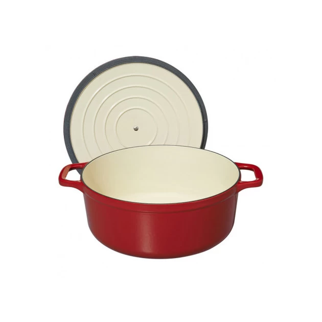 Cocotte En Fonte Ronde 20 Cm Rouge Chasseur 5 Cocotte En Fonte Ronde 20 Cm Rouge Chasseur – Image 3