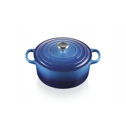 Cocotte En Fonte Ronde 22 Cm Signature Azur Le Creuset