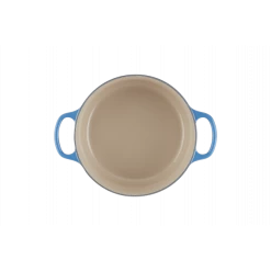 Cocotte En Fonte Ronde 22 Cm Signature Azur Le Creuset -Ustensiles De Cuisine Boutique cocotte en fonte ronde 22 cm tradition bleu colbalt le creuset 3
