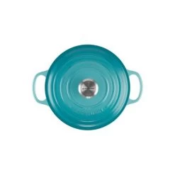 Cocotte En Fonte Ronde 24 Cm Caraïbes Le Creuset Signature -Ustensiles De Cuisine Boutique cocotte en fonte ronde 24 cm caraibes le creuset signature 2