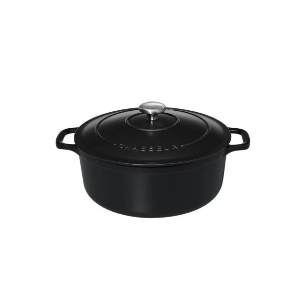 Cocotte En Fonte Ronde 24 Cm Noir Mat Chasseur 4 Cocotte En Fonte Ronde 24 Cm Noir Mat Chasseur – Image 2