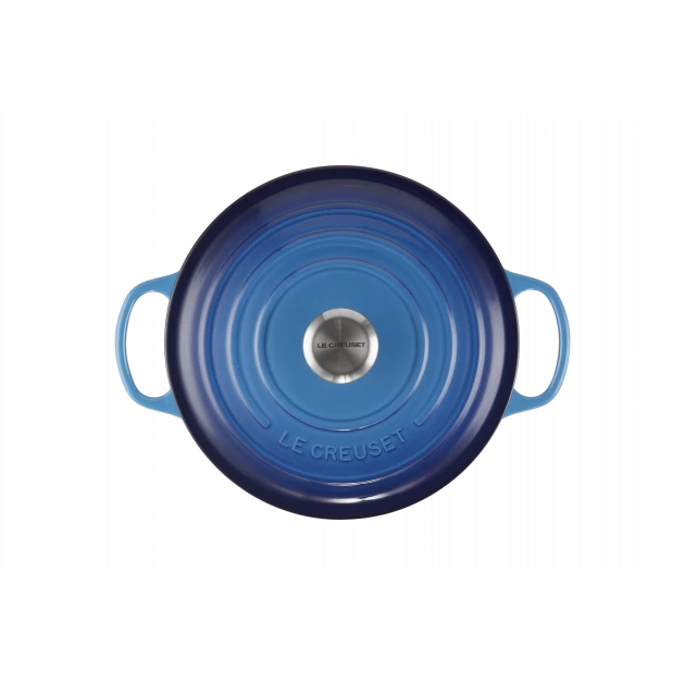 Cocotte En Fonte Ronde 26 Cm Azur Le Creuset Signature 5 Cocotte En Fonte Ronde 26 Cm Azur Le Creuset Signature – Image 3