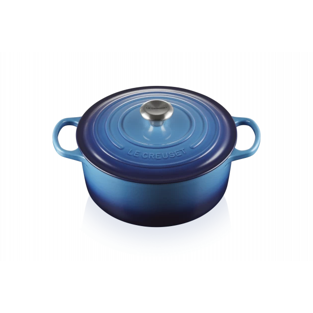 Cocotte En Fonte Ronde 26 Cm Azur Le Creuset Signature 3 Cocotte En Fonte Ronde 26 Cm Azur Le Creuset Signature