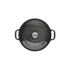Cocotte En Fonte Ronde 28 Cm Caviar Chasseur