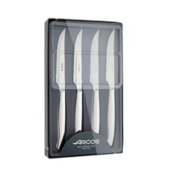 Coffret 4 Couteaux à Steak 11 Cm Lame Crantée Acier Inoxydable Arcos