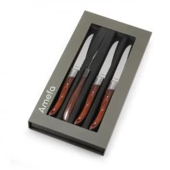 Coffret 4 Couteaux Steak Royal Steak Bois 22,5 Cm Amefa -Ustensiles De Cuisine Boutique coffret 4 couteaux steak royal steak bois 225 cm amefa 2