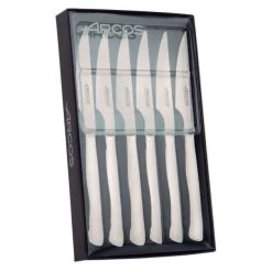 Coffret 6 Couteaux à Steak 11 Cm Lame Lisse Acier Inoxydable Arcos