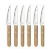 Coffret 6 Couteaux Steak Pizza Bois 21,5 Cm Amefa