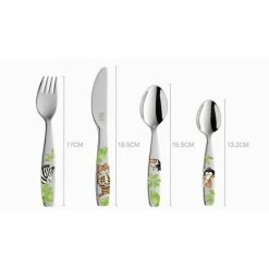 Couverts Enfant Inox Jungle 4 Pièces Zwilling -Ustensiles De Cuisine Boutique couverts enfant inox jungle 4 pieces zwilling 5