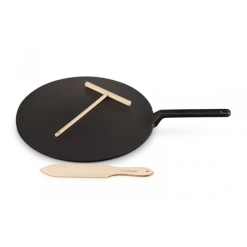 Crêpière Fonte Émaillée 32 Cm Noir Avec Accessoires Le Creuset