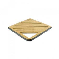 Dessous De Plat Carré Bambou Noir 20 X 20 Cm Pebbly