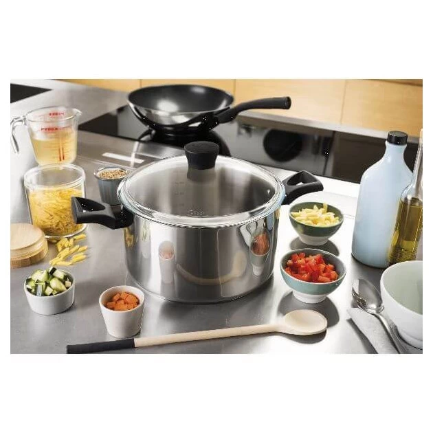 Faitout En Inox Avec Couvercle 24 Cm 5,7 L Expert Touch Pyrex 4 Faitout En Inox Avec Couvercle 24 Cm 5,7 L Expert Touch Pyrex – Image 2
