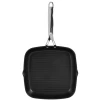Grill Carré Castel'Pro 28 Cm Poignée Fixe Ultralu Cristel -Ustensiles De Cuisine Boutique grill carre castel pro 28 cm poignee fixe ultralu cristel