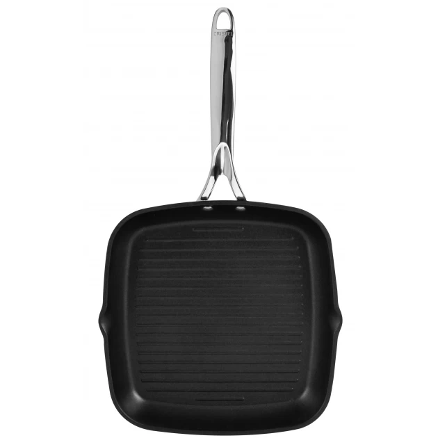 Grill Carré Castel'Pro 28 Cm Poignée Fixe Ultralu Cristel 3 Grill Carré Castel'Pro 28 Cm Poignée Fixe Ultralu Cristel