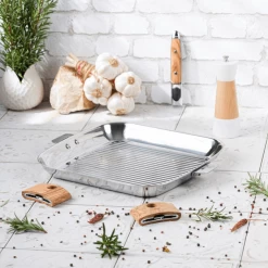 Grill Carré Casteline 30 Cm Poignée Amovible Inox Cristel 8 Grill Carré Casteline 30 Cm Poignée Amovible Inox Cristel -Ustensiles De Cuisine Boutique grill carre casteline 30 cm poignee amovible inox cristel 2