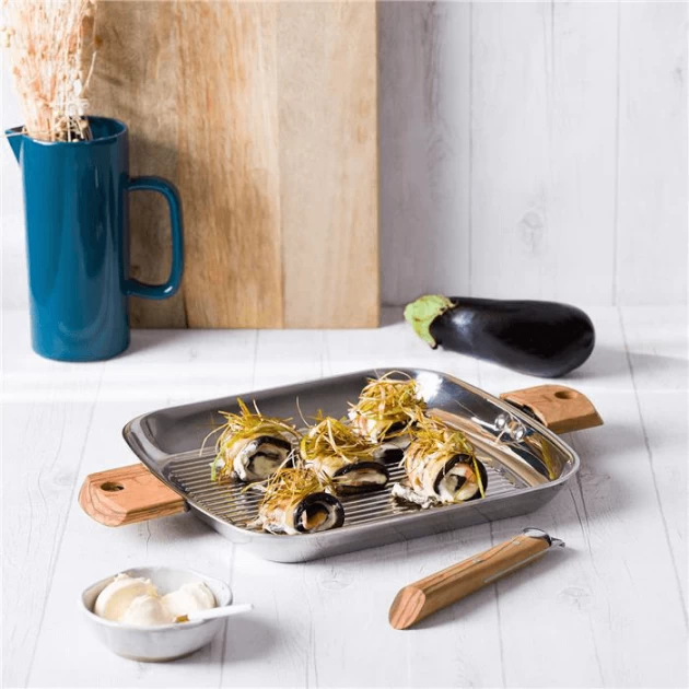 Grill Carré Casteline 30 Cm Poignée Amovible Inox Cristel 6 Grill Carré Casteline 30 Cm Poignée Amovible Inox Cristel – Image 4