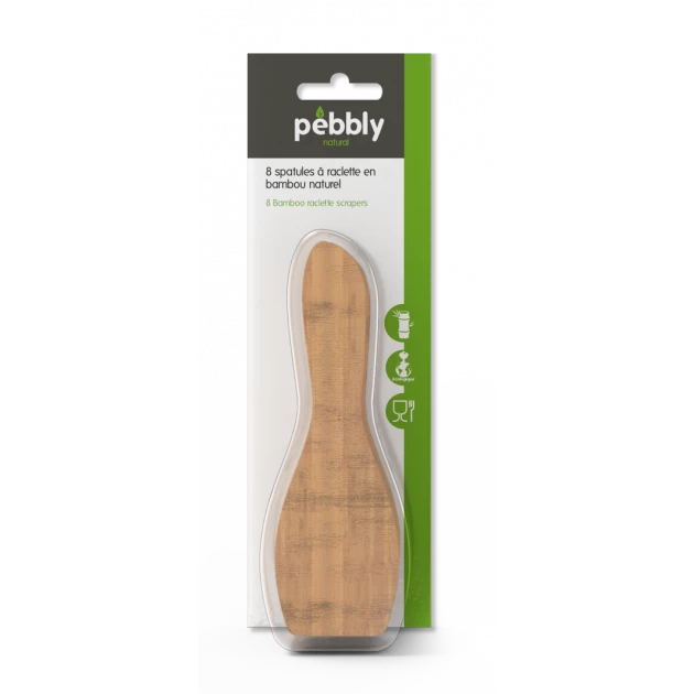 Lot 8 Spatules Raclette Bambou Pebbly 4 Lot 8 Spatules Raclette Bambou Pebbly – Image 2