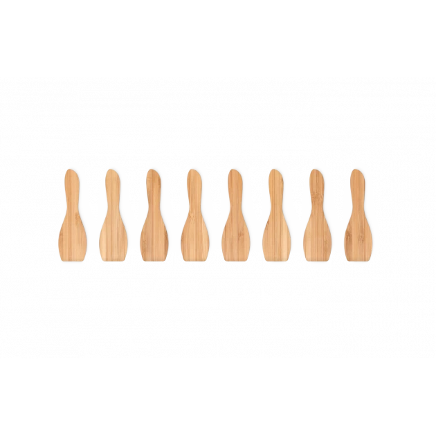 Lot 8 Spatules Raclette Bambou Pebbly 3 Lot 8 Spatules Raclette Bambou Pebbly