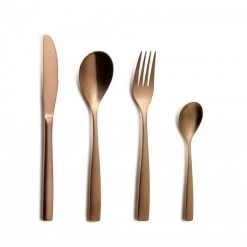 Ménagère 24 Pièces BCN COLORS Cuivre Inox 18% 3 Mm Comas