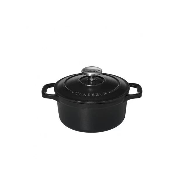 Mini Cocotte En Fonte Ronde 16 Cm Noir Mat Chasseur 4 Mini Cocotte En Fonte Ronde 16 Cm Noir Mat Chasseur – Image 2