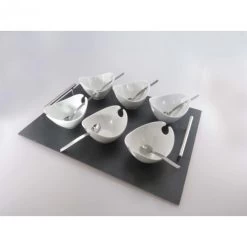 Plateau 6 Coupelles Jonque Blanches Par LeBrun